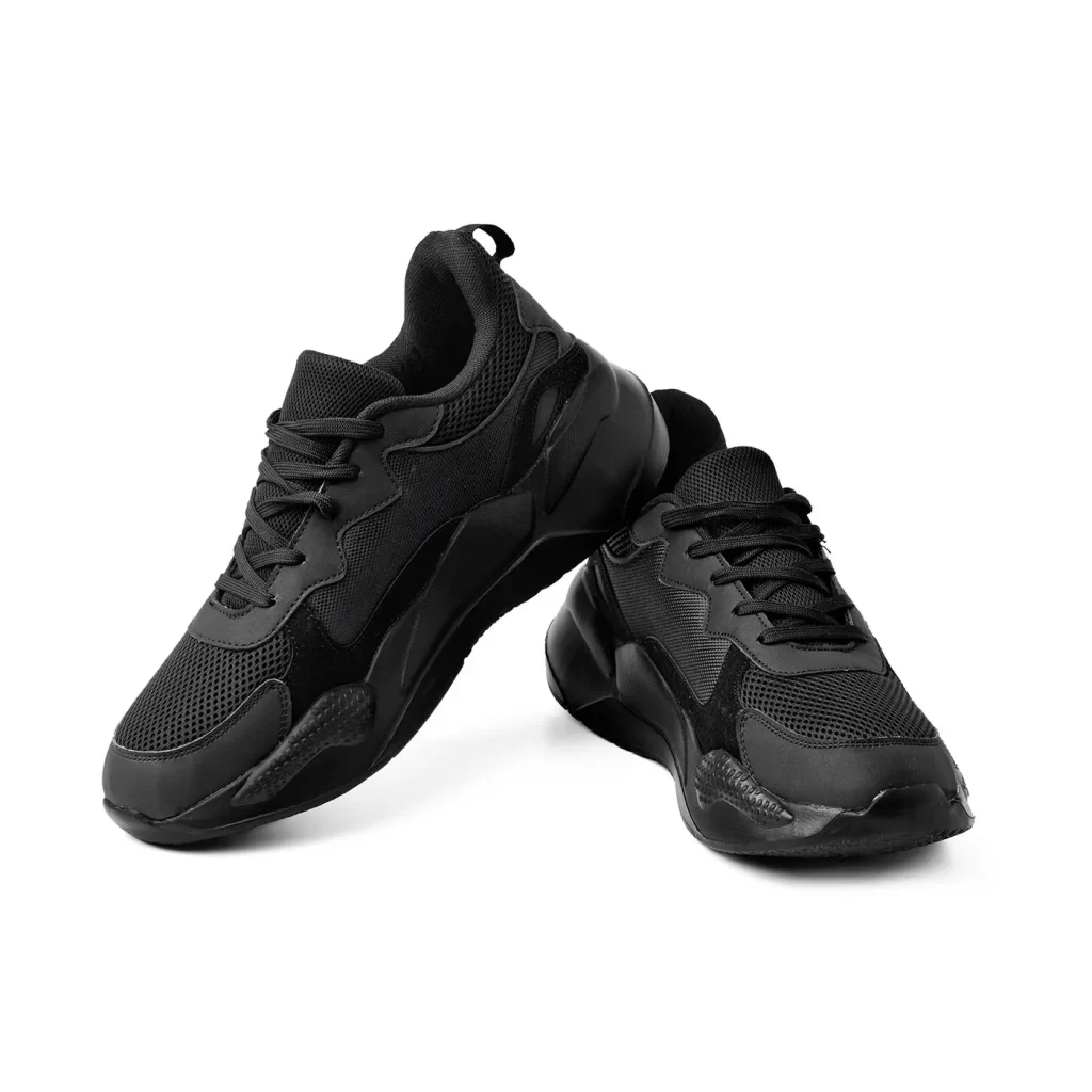 Schwarze Schuhe als Beispiel von Produktfotos in Serie